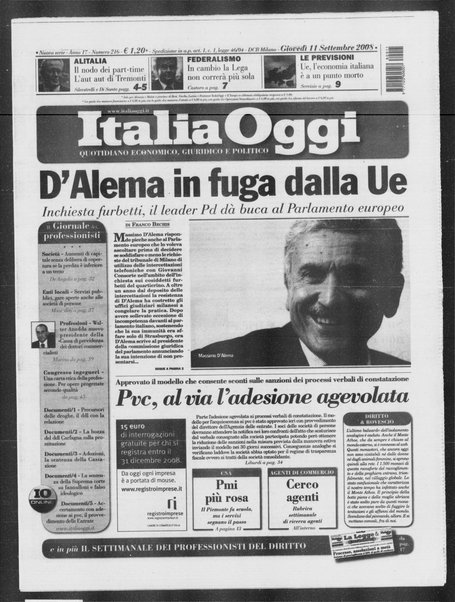 Italia oggi : quotidiano di economia finanza e politica